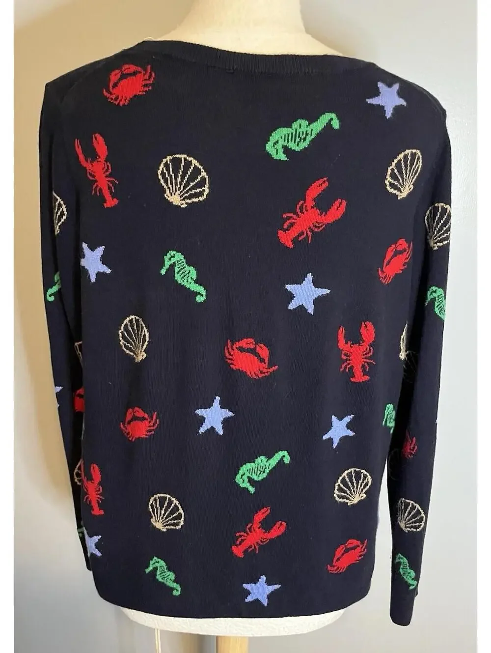 Talbot’s Sea Creatures All Over Novelty Sweater size 1XP (fits like an XLP) Soft